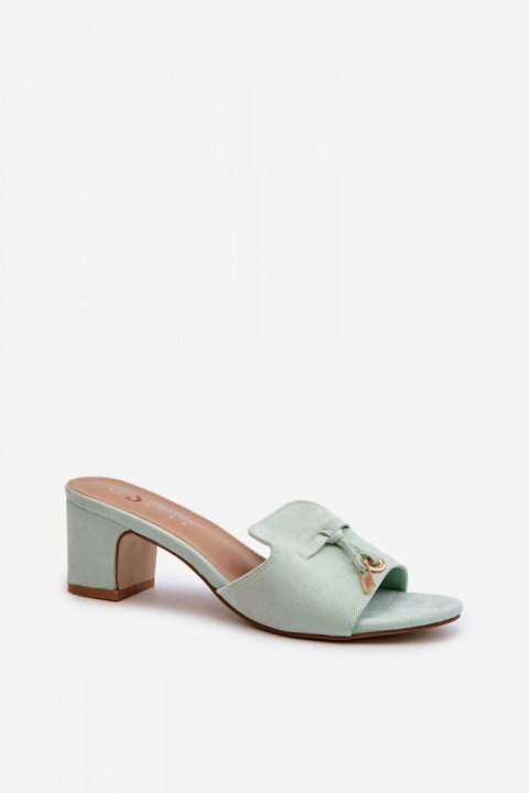 Klapki damskie Model Jemenna JH338P miętowe Mint Klapki damskie Model Jemenna JH338P miętowe Mint