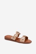 Klapki damskie Model Jenoriela C15-1 beżowy Beige
