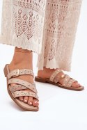 Klapki damskie Model Manitte 9706 beżowy Beige