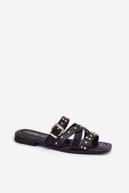 Klapki damskie Model Manitte 9706 czarny Black