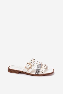 Klapki damskie Model Manitte 9706 biały White