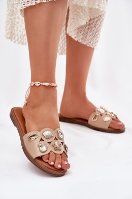 Klapki damskie Model Nalothiel C15-2 beżowy Beige