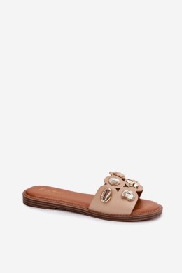 Klapki damskie Model Nalothiel C15-2 beżowy Beige