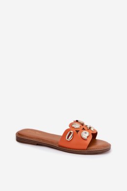 Klapki damskie Model Nalothiel C15-2 pomarańczowy Orange