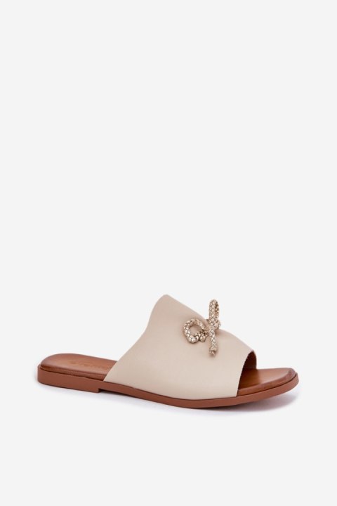 Klapki damskie Model Norela 25SD35-8781 Beige Klapki damskie Model Norela 25SD35-8781 Beige