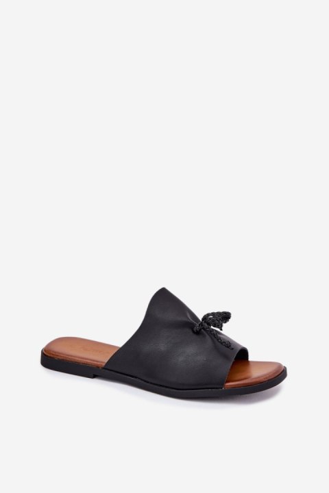 Klapki damskie Model Norela 25SD35-8781 Black Klapki damskie Model Norela 25SD35-8781 Black