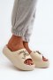 Klapki damskie Model Orchia BG177 beżowe Beige