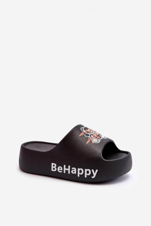 Klapki damskie Model Serefina BG175 czarne Black Klapki damskie Model Serefina BG175 czarne Black