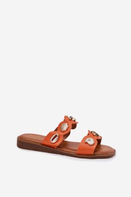 Klapki damskie Modele Jenoriela C15-1 pomarańczowy Orange