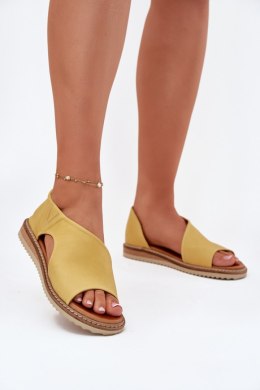 Sandały damskie skórzane Model Artiker 46C1015 żółty Yellow