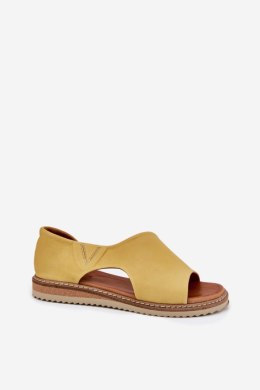 Sandały damskie skórzane Model Artiker 46C1015 żółty Yellow