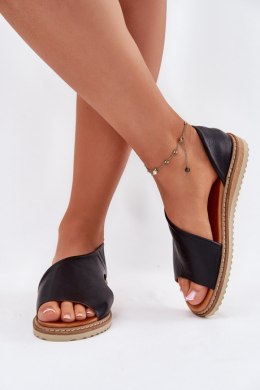 Sandały damskie skórzane Model Artiker 46C1016 czarny Black