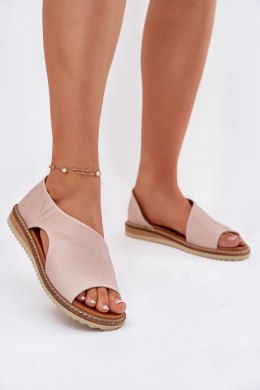 Sandały damskie skórzane Model Artiker 46C1018 jasny różowy Light Pink