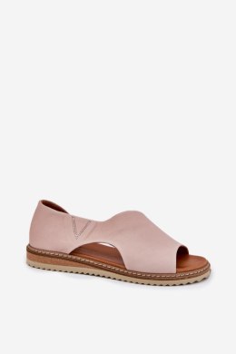 Sandały damskie skórzane Model Artiker 46C1018 jasny różowy Light Pink