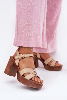 Sandały damskie Model Nusorilis 25SD98-8754 Beige