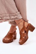 Sandały damskie Model Zazoo 1081 Brown