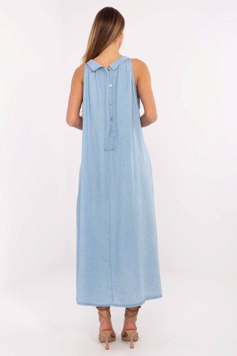 Sukienka damska jeansowa Model DHJ-SK-A7969.89 Blue - Italy Moda Sukienka damska jeansowa Model DHJ-SK-A7969.89 Blue - Italy Moda