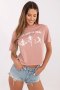 Bluzka T-shirt Damski Model 157-TS-0086.60P Dark Pink - Rue Paris