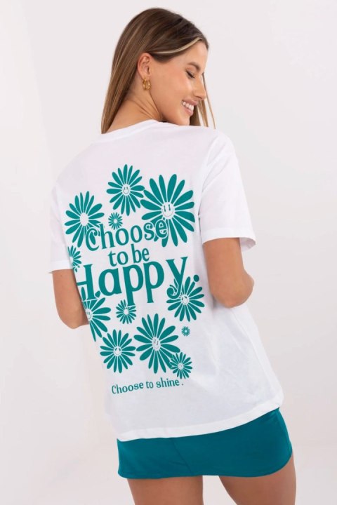 Bluzka T-shirt Damski Model D12022AC02645I biały White Bluzka T-shirt Damski Model D12022AC02645I biały White