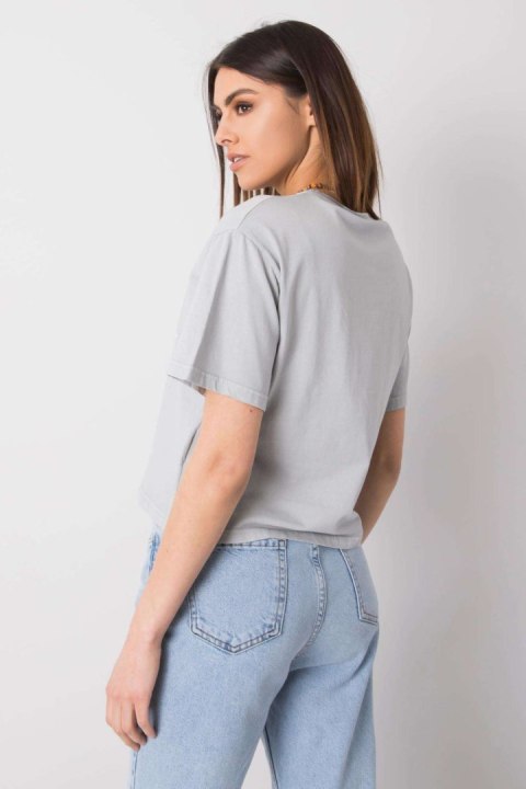 Bluzka T-shirt Damski Model 157-TS-0086.59P Grey - Rue Paris Bluzka T-shirt Damski Model 157-TS-0086.59P Grey - Rue Paris