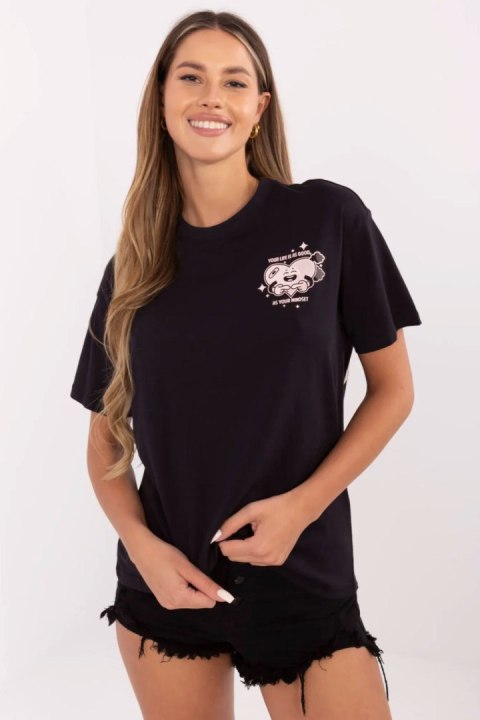 Bluzka T-shirt Damski Model D12022AC02645I ciemny zielony Dark Grey - Sublevel Bluzka T-shirt Damski Model D12022AC02645I ciemny zielony Dark Grey - Sublevel