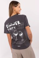Bluzka T=shirt Damski Model D12022M02738A grafitowy szary Grafit - Sublevel