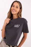 Bluzka T=shirt Damski Model D12022M02738A grafitowy szary Grafit - Sublevel