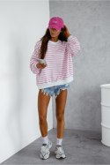 Bluza Damska oversize Model 295672096 Pink Paski - LaBalancia