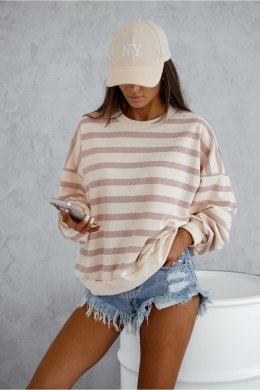 Bluza Damska oversize Model 295674378 Light Pink Paski - LaBalancia