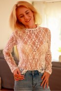 Bluzka damska koronkowa Model Angel Ecru - Mirale