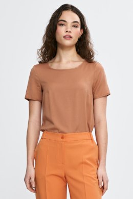Bluzka basic z krótkim rękawem B193 Carmel - Nife