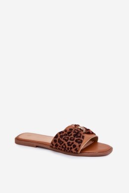 Klapki damskie Model Avenza BJ702 Camel