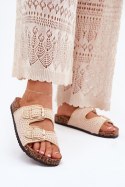 Klapki damskie Model Fenira LS-129 Beige