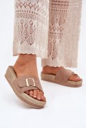 Klapki damskie Model Selira LOLO27 Dark Beige
