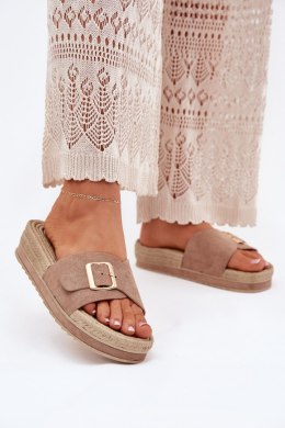 Klapki damskie Model Selira LOLO27 Dark Beige