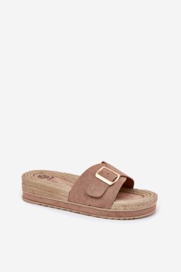 Klapki damskie Model Selira LOLO27 Dark Beige