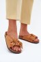 Klapki damskie Model Seressa WD293 Camel