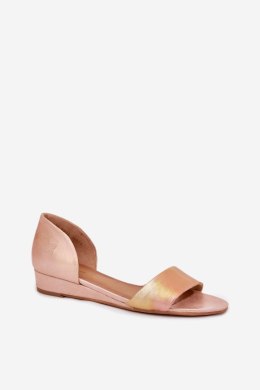 Sandały damskie skórzane Model Maciejka 01971-72 Pink Gold