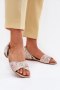 Sandały damskie skórzane Model Maciejka 04614-22 Beige
