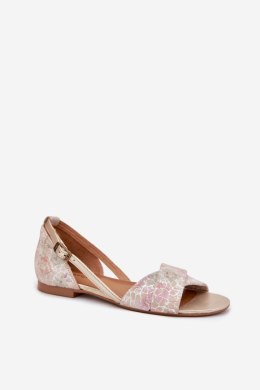 Sandały damskie skórzane Model Maciejka 04614-22 Beige