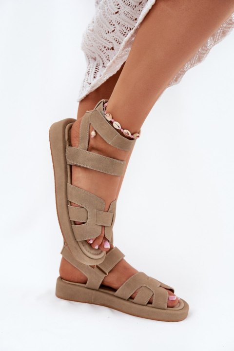 Sandały damskie Model Uvissa NN617 Khaki Sandały damskie Model Uvissa NN617 Khaki