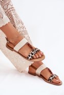 Sandały damskie Model Virona BJ717 Panterka Beige