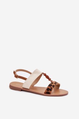 Sandały damskie Model Virona BJ717 Panterka Brown
