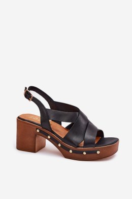 Sandały damskie skórzane Model Zazoo 1081 Black