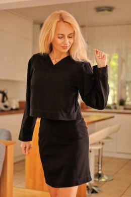Komplet damski sukienka bluza Model Dallas Black - Mirale