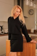 Komplet damski sukienka bluza Model Dallas Black - Mirale