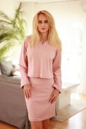 Komplet damski sukienka bluza Model Dallas Pink - Mirale