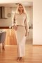 Komplet damski sukienka bluza Model Irving Beige - Mirale