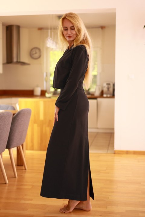 Komplet damski sukienka bluza Model Irving Black - Mirale Komplet damski sukienka bluza Model Irving Black - Mirale