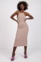 Sukienka damska Model RV-SK-7562.20X Dark Beige - Rue Paris